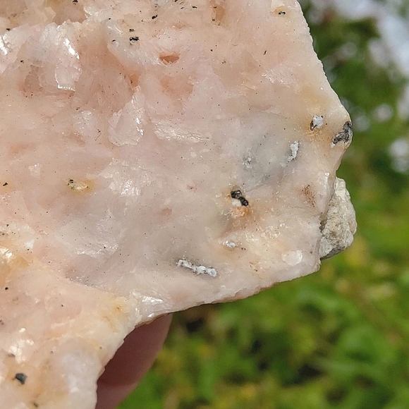 Icy Pink Peach Display Dolomite w/ Chalcopyrite Specimen--Collector's Quality - Picture 14 of 17